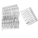 20pcs Lot Women Lady Alloy Hair Clips Side Combs 10-Teeth DIY Hair Pins 56mm