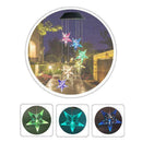 Star Wind Chimes Solar Powered LED Light Hanging Outdoor Yard Garden Decor L6W6