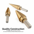 Titanium Step Drill Bit Set High Speed Steel | 3-Piece Set | Total 28 Sizes
