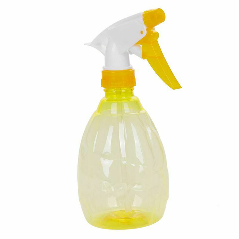 500ML Empty Plastic Spray Bottle Watering Cleaning Garden Sprayer (Yellow)