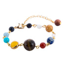 Handmade Galaxy Solar System Eight Planets Theme Natural Stone Beaded Bracele â„–[