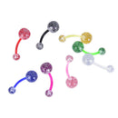 8PCS Mix Acrylic Glitters Belly Button Navel Ring Barbell Body Piercing JewelME