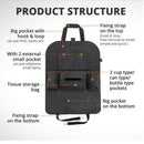 Auto Car Seat Back Multi-Pocket Storage Bag Organizer Holder Accessory Beige OZ