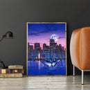 5D DIY Full Round Drill Diamond Painting Night City Cross Stitch Needlework