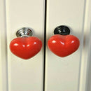 1pc Heart Shape Furniture Cabinet Cupboard Drawer Ceramic Handle Pull Knob