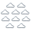 10x Silvery Triangle Rings Buckle Ring V-rings for Straps Trampoline Parts