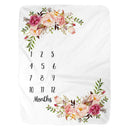 Newborn Baby Milestone Blanket Photography Fleece Baby Monthly Shower Blanket