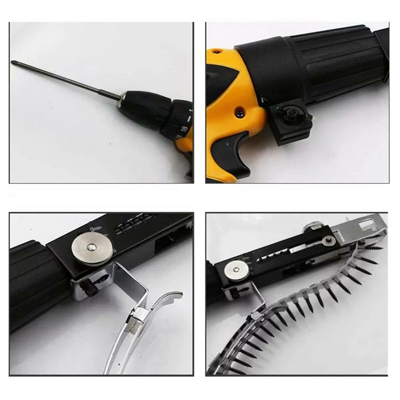 Screw Spike Chain Nail Gun Adapter Electric Drill Woodworking Tool Kit