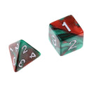 7X Polyhedral Dice for  D20 D12 D10 D8 D6 Green Coffee
