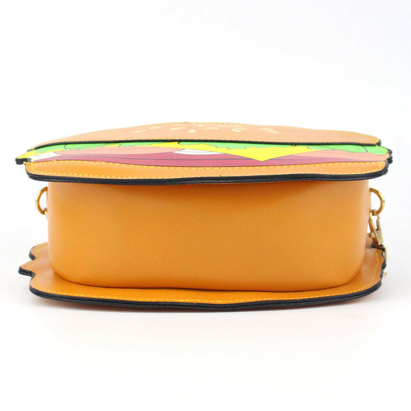 Woman Cupcake PU Chain Bag Popcorn Fries Crossbody Messenger Bag (Hamburger