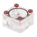 Acrylic G1/4'' Threaded Square Shape Computer Water Cooling Flow Meter White