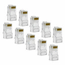 10pcs RJ45 CAT5 CAT5E CAT6 Metal Cable Modular Plug Connector 8P8 Dlqq Netw R5A4