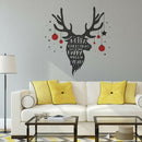 4pcs Merry Christmas Wall Stickers Elk Self-adhesive PVC Removable Decals A