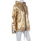 Women Spring Autumn Hoodie Long Sleeve Sweatshirt Golden PVC Raincoat Zippe P6Y6