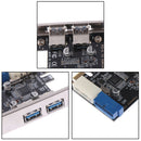 PCI express USB 3.0 2 ports front panel with control card adapter 4 Pin&20 pi lj