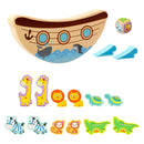 Children Early Education Pirate Ship Balance Block Wooden Toys Gifts