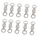 50 Pieces Ball Bearing Swivels Heavy Duty Rings Fishing Swivels Snaps 5#