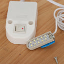 220V 7W 10 Bulb Sewing Machine Working Lamp W/ Install Base Mini LED Light