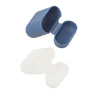 Clear+Blue Silicone Case Protector Bumper Box For AirPods Wireless Earpod