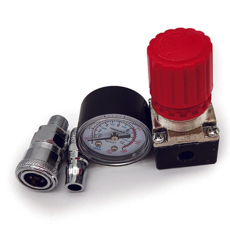 180Psi Control Valves Pressure Regulator with 1/4inch Gauges for Air Compressor
