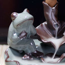 Ceramic Incense Smoke Cone Aroma Burner Stove Backflow Censer Deco Frog