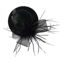 Organza veil foil hat mini top hat hair clip