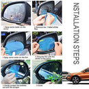 Car Rearview Mirror Anti Fog Membrane Rainproof Window Clear Film with Kit