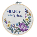 Flower Embroidery Kit, Pre-printed Chinese Traditional Full Set of Cross Stitch