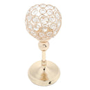 Crystal Mosaic Candle Holder Wedding Events Light Holder Decor 25cm Golden