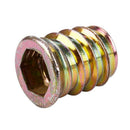 Set of 5 threaded insert M10 x 20 mm for wood E8R8