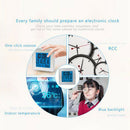 Global Radio Controlled Alarm Clock With Indoor Thermometer Time Snooze Opt