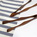 27cm Long Easy Grip Kitchen Food Tongs Wooden Mini Appetizer Tongs Curved Arms