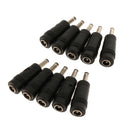 10 Pieces Female Male DC 5521 Power Supply Plug Adapter Part without Cable