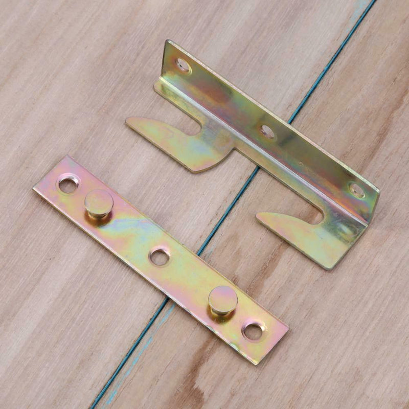 8pcs Iron Bed Fittings Connectors Brackets Joiners Hook Frame Replacement