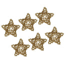 6Pcs Natural Star Wicker Rattan Balls - Decorative Orbs Crafts DIY Wedding