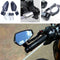 2 Pcs Motorcycle Rear View Handle Bar End Side Rearview Mirrors 7/8
