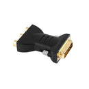 Standard DVI-I 24+5 Male to Black 3 RCA Female Connector Converter Plug