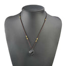 Natural Black Tourmaline Stone Pendant Chakra Necklace Crystal Gem Specimen Hot~