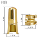 Brass Sax Saxophone Mouthpiece Cap Cover with Ligature Clamp for Tenor