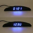 12V Digital LED Alarm Auto Electronic Clock Car Voltmeter Calendar Thermome I9K2