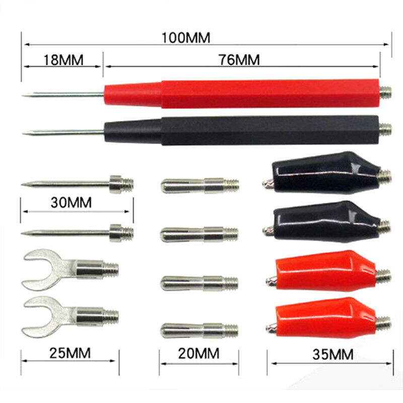 16Pcs Universal Multifunction Digital Test Lead Multimeter Probe Cable Kit Se Cy