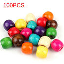 100 Pcs Wooden Hair Braid Dreadlock Beads Cuffs Clips Braid Spiral Jewelry~DecME