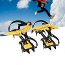 10 Teeth Crampons Mountaineering Cleats , Stainless Steel Snow Grips Crampo