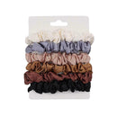 6PCS Fashion Hair Bands Silk Satin Scrunchie Hair Ties Ponytail Holder Rope F3S0