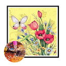 5D DIY Diamond Painting Flower Butterfly Full Round Embroidery Kit (LG123) A