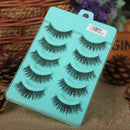 5Pairs Handmade Black Natural Eye Lashes Messy Cross Sexy False Eyelashes Makeup