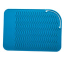 Hairdressing Hair Straightener Heat-resistant Hair Irons Silicone Mat Blue