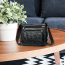 Fashion Sheepskin Crossbody Bag Women Multi Pocket Shoulder Messenger Bags
