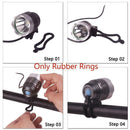 2Pcs Black Rubber Band PVC Ring For T6 Led Headlight Bike Bicycle Lamps Hea Q9H1