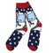 10x Mens Casual Cotton Stockings Breathable Crew Socks Bright Colors Hosiery